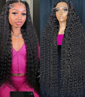 30 inch deep wave Human Hair Wig Pre-plucked